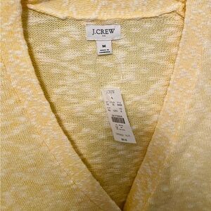 J. Crew Yellow Cardigan Sweater V-Neck Lightweight